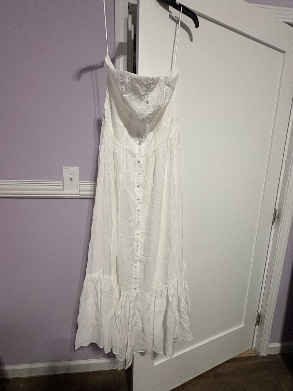White Spaghetti-Strap Maxi Dress